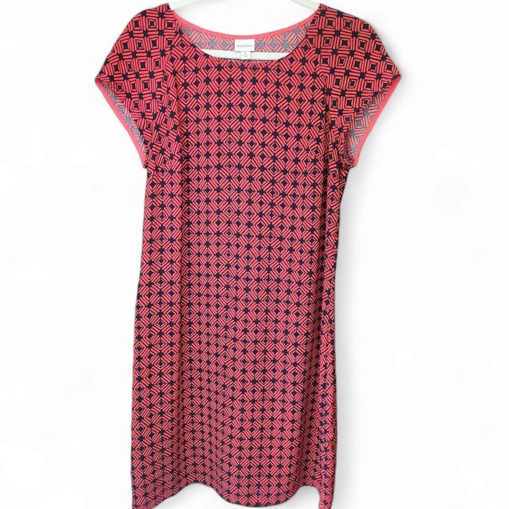 Merona geometric midi dress Workwear cocktail dress comfortable breathable M